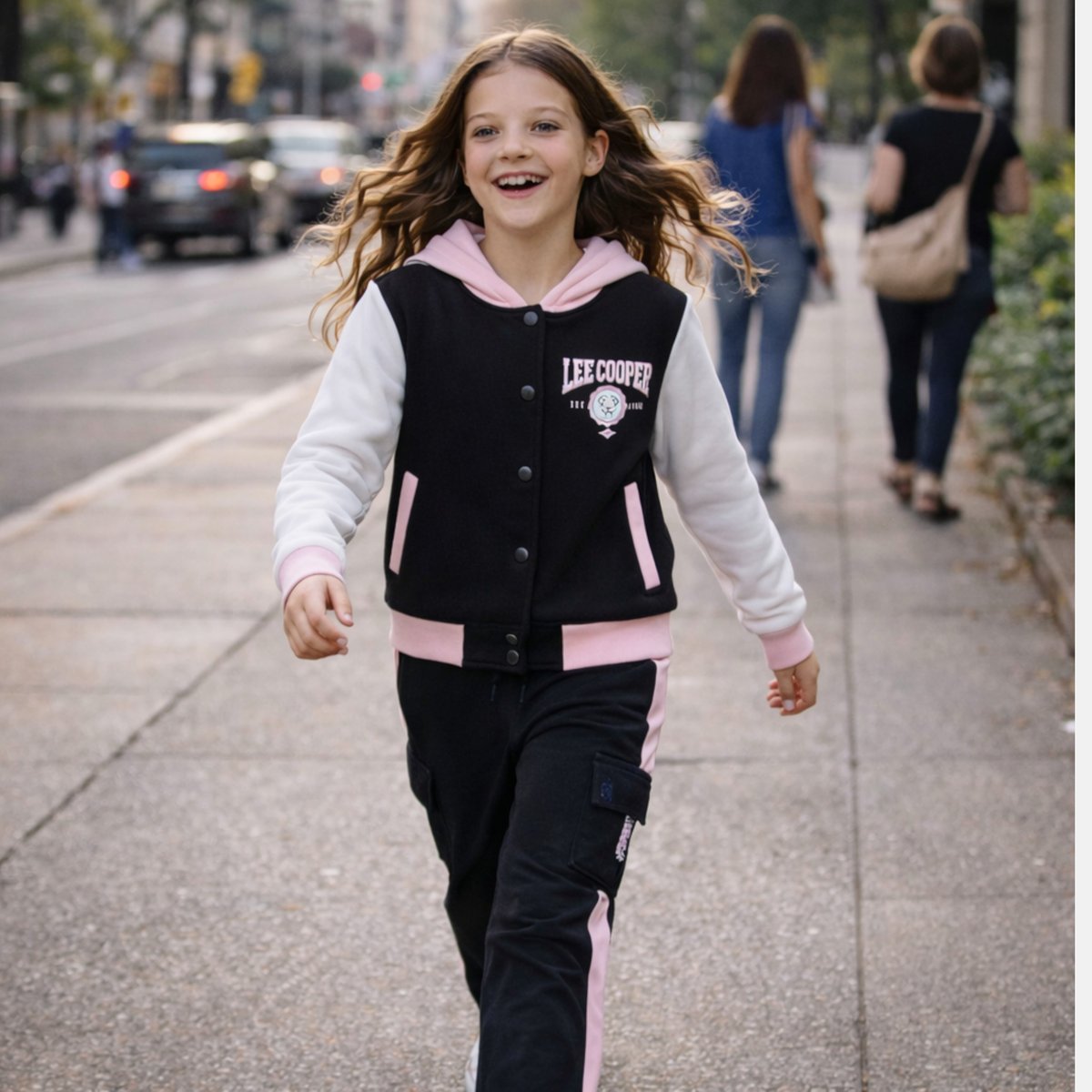 Ensemble veste teddy boutonnée et pantalon de jogging DANSE noir, LEE COOPER