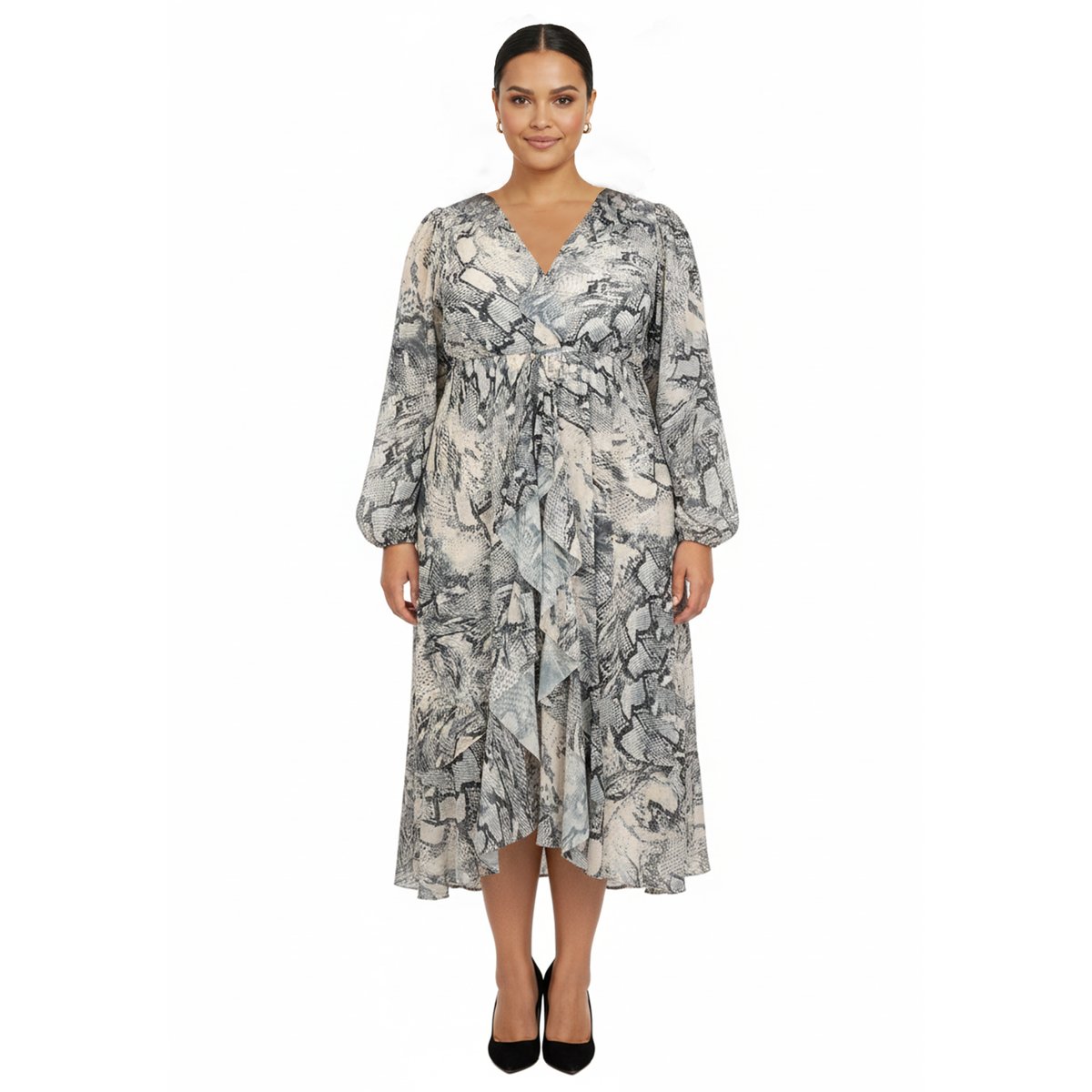 Robe avec manches longues écru, YOEK