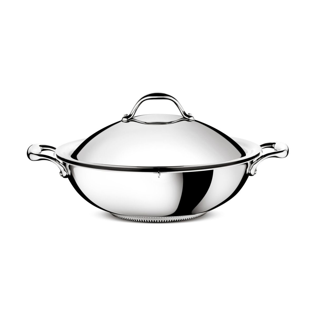 Poêle wok  ø30 cm  accademia lagofusion inox  + couvercle argent, LAGOSTINA