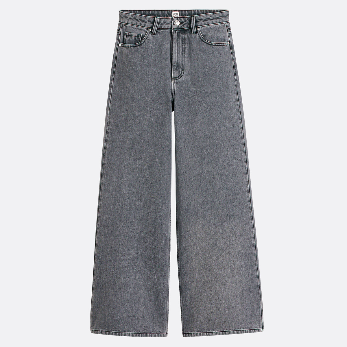 Jean extra large, taille haute gris, LA REDOUTE COLLECTIONS