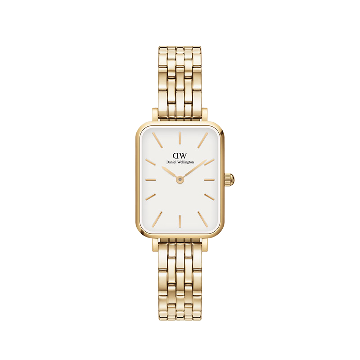 Montre Analogique QUADRO doré blanc doré, DANIEL WELLINGTON