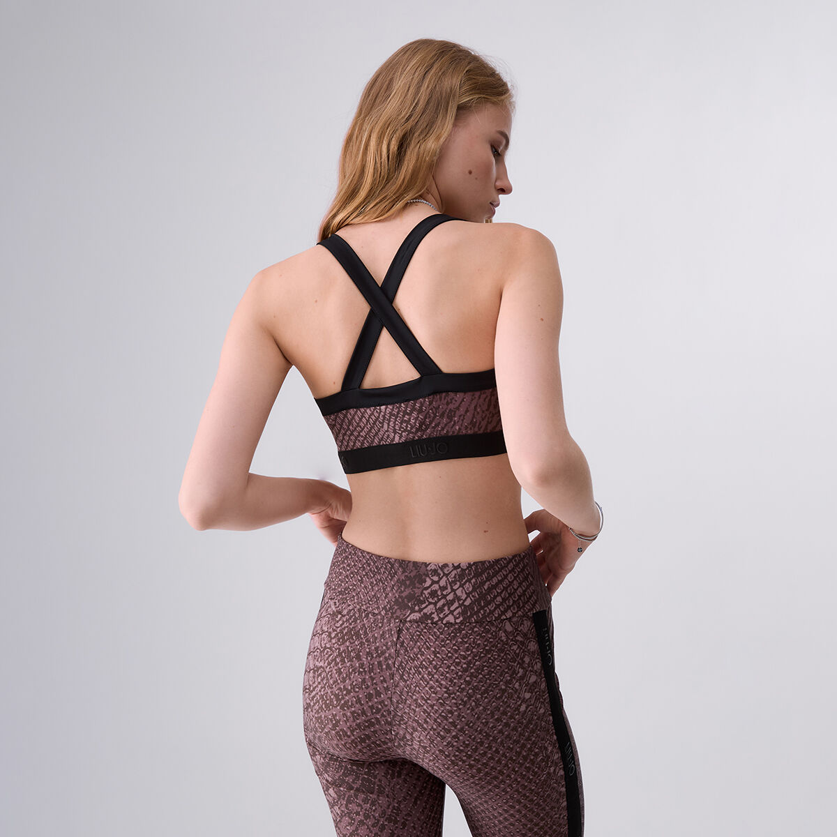 Crop top à imprimé animalier marron, LIU JO