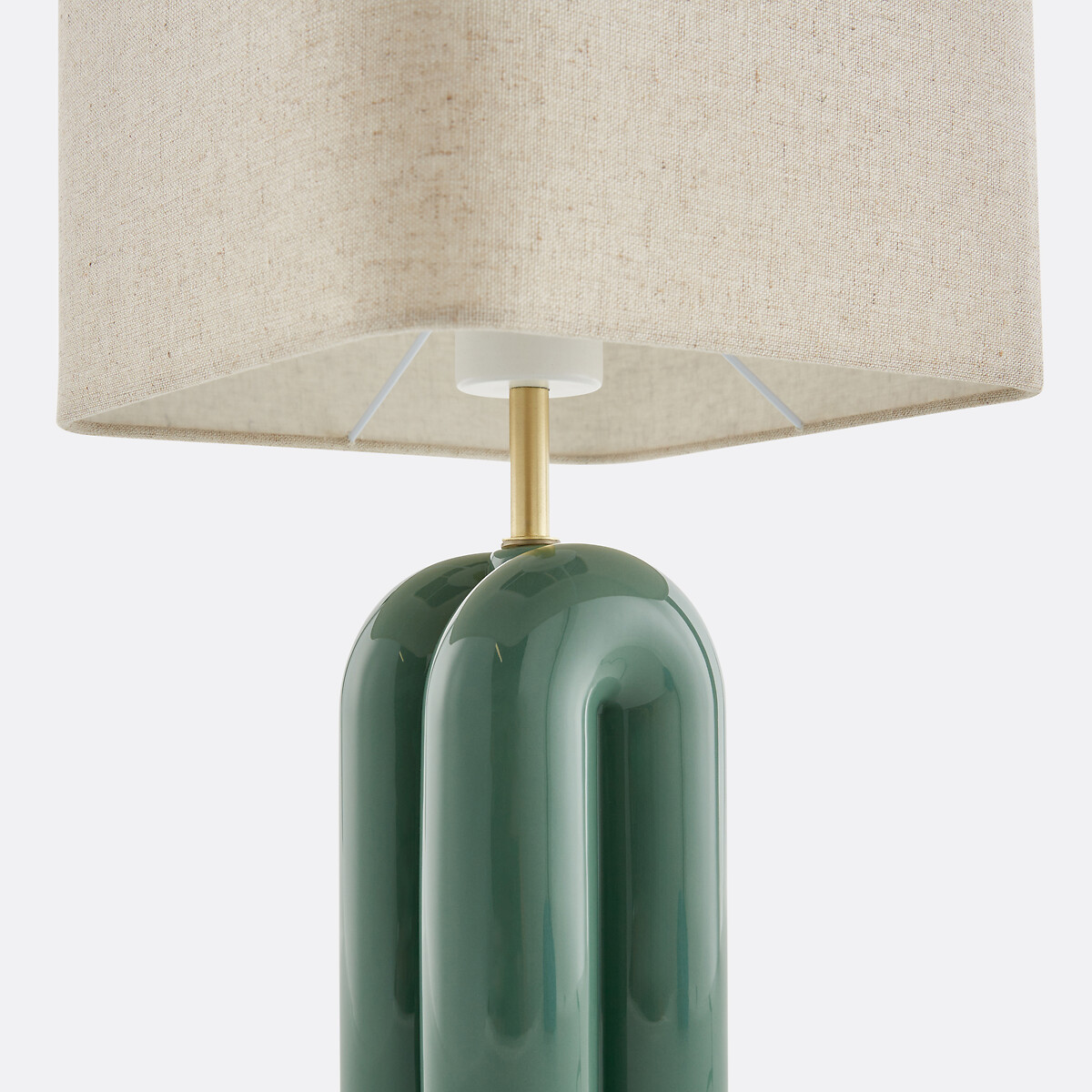 Lampe à poser céramique et lin, Malo sauge, LA REDOUTE INTERIEURS