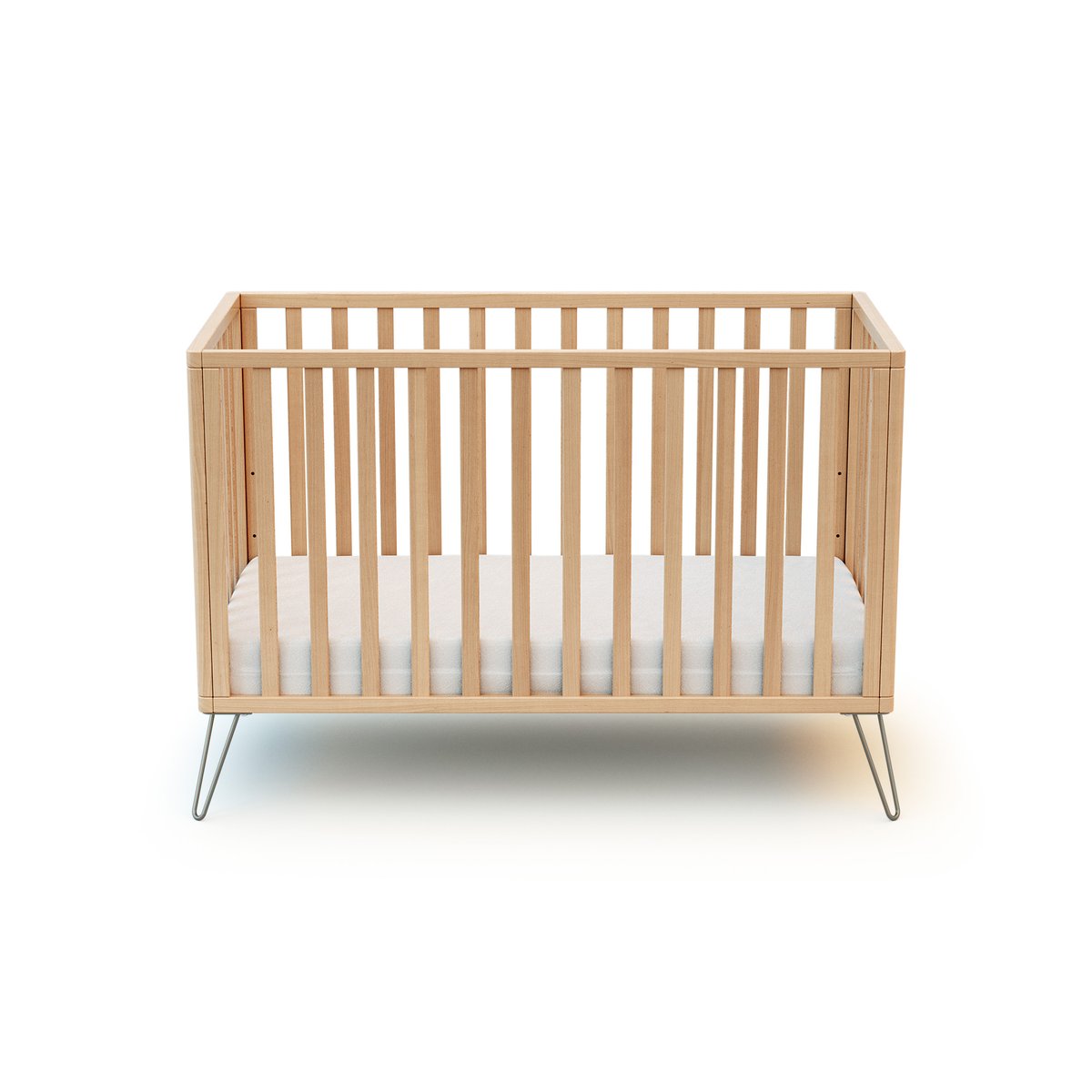 Lit bébé en bois ONLY gris, JURABABY