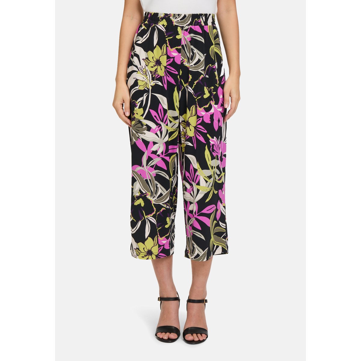Pantalon à enfiler à poches extérieures black/khaki, BETTY BARCLAY
