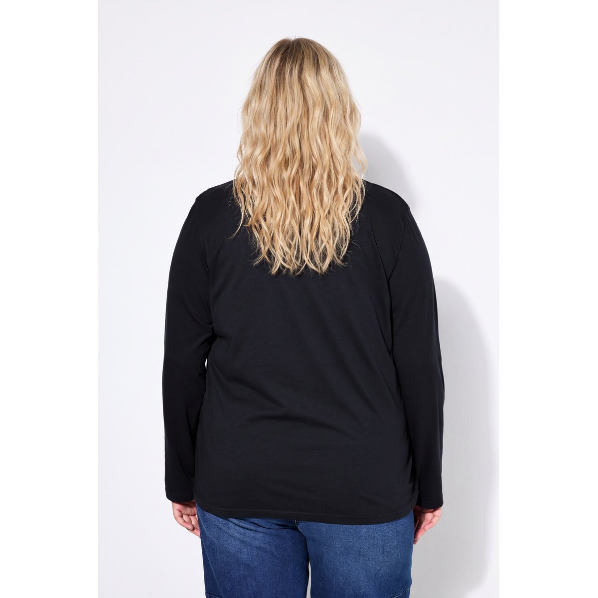 T-shirt manches longues. T-shirt noir, ULLA POPKEN