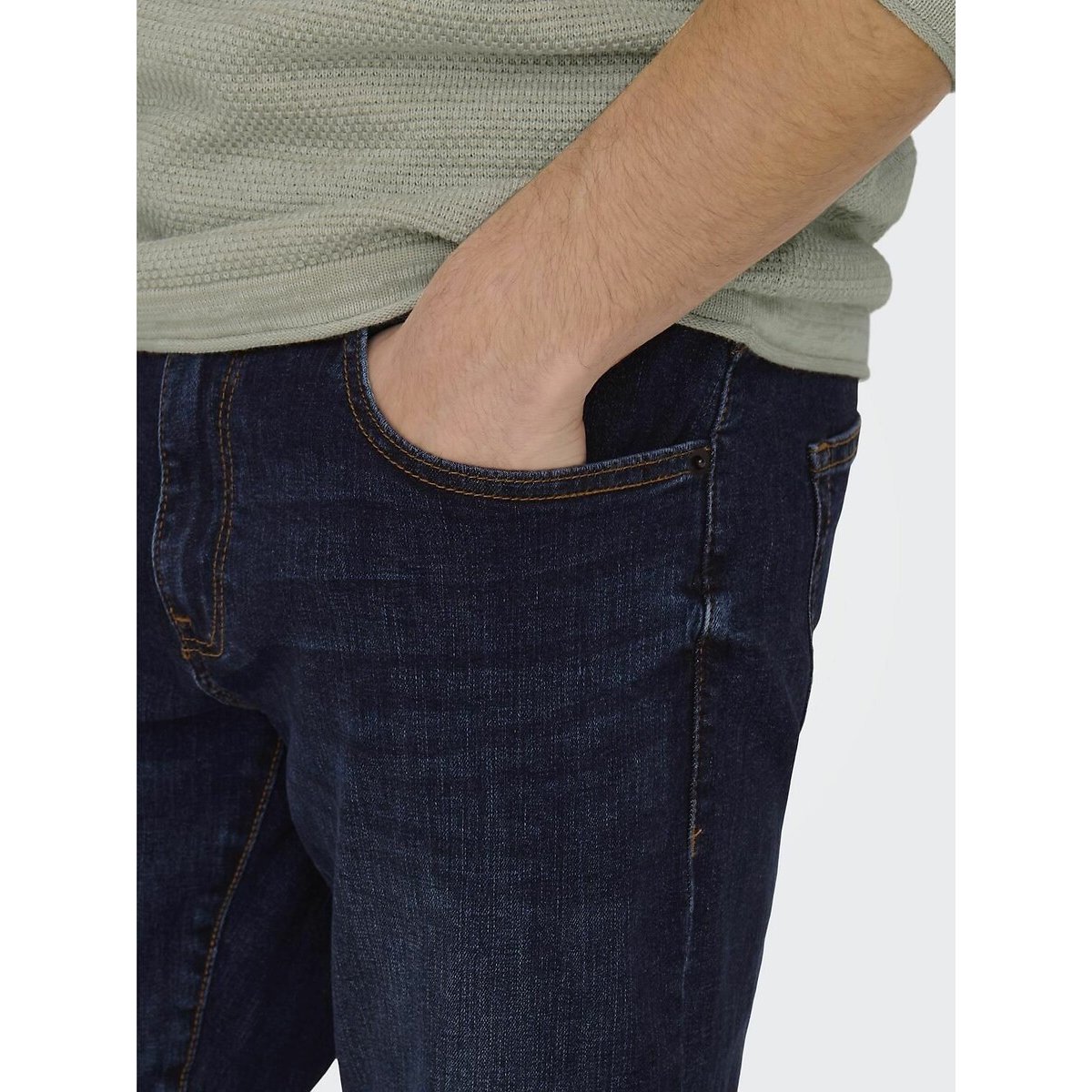 Jean droit Weft bleu foncé, ONLY & SONS