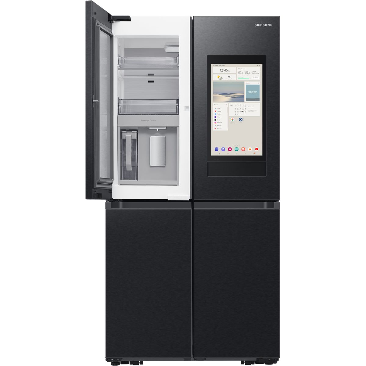 Réfrigérateur multi portes RF65DG9H0EB1 family hub avec AI vision noir, SAMSUNG