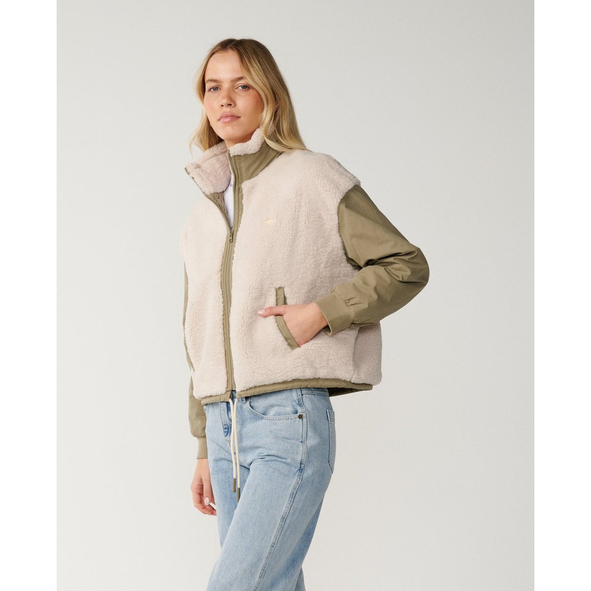 Veste VENTURE Sherpa olive, RIP CURL