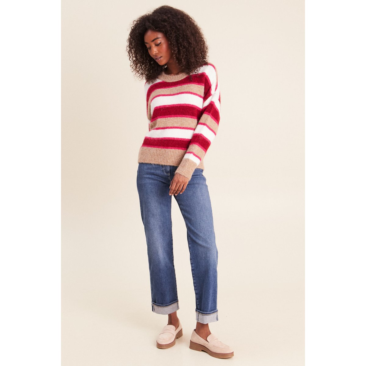 Pull col rond rose, BREAL