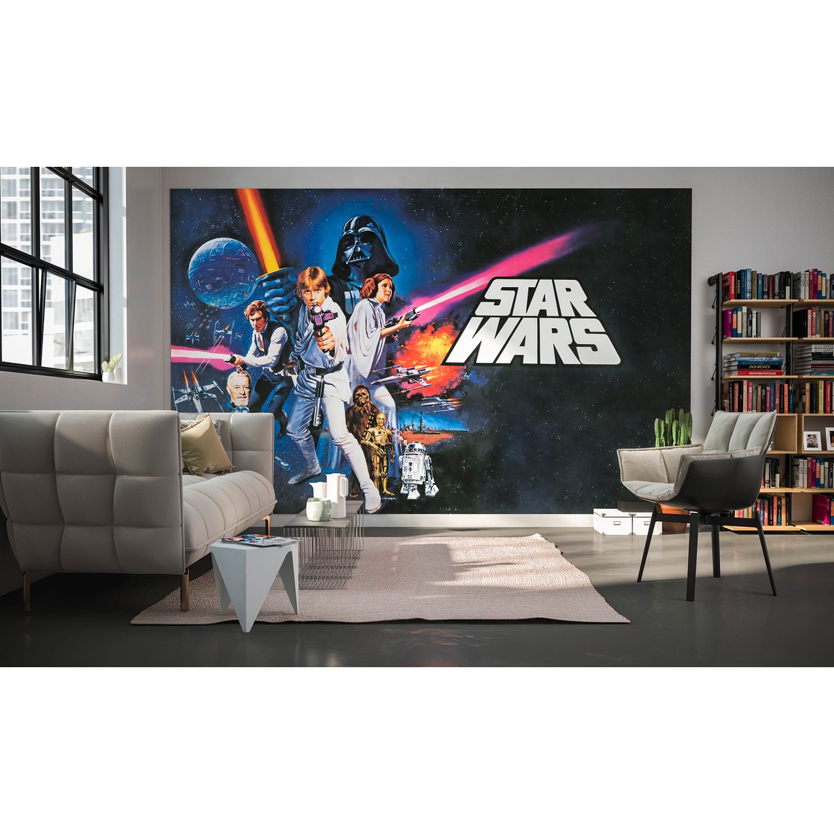 Papier peint Komar - Star Wars Poster Classic 1 - 400 x 250 cm bleu, HEXOA