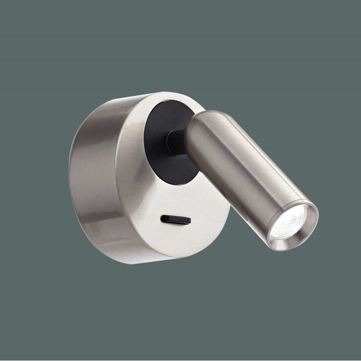 Applique De Chevet Nickel Led Orientable Anne argent, MILLUMINE