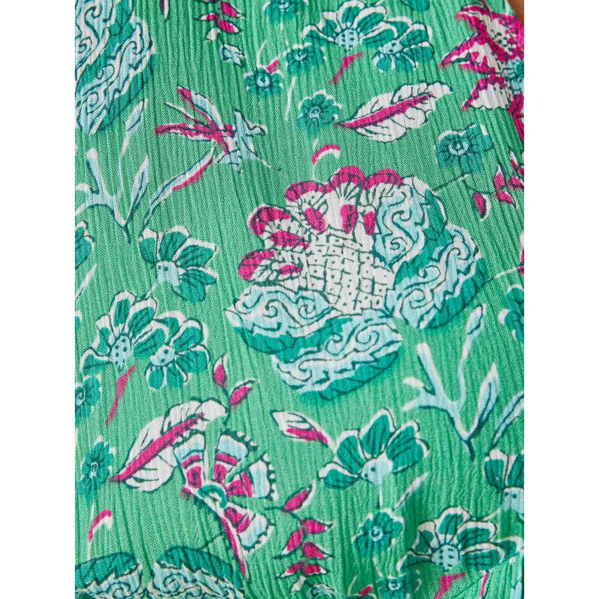 Blouse fluide coupe ample imprimé fond vert, DAXON