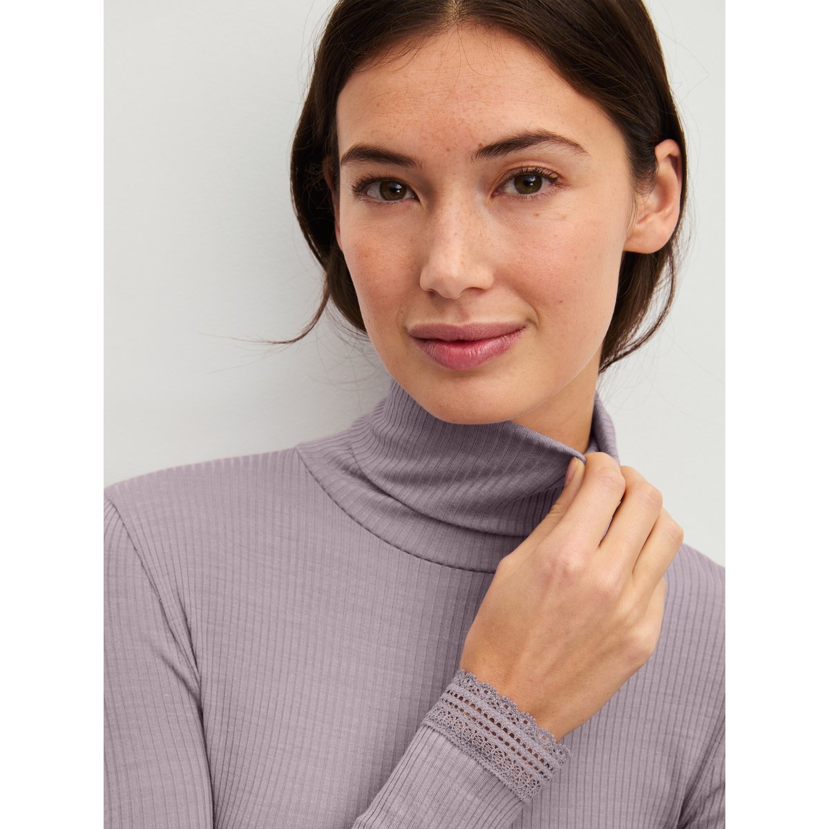 manches longues Laine SILKY WOOL JOY purple dove, CALIDA