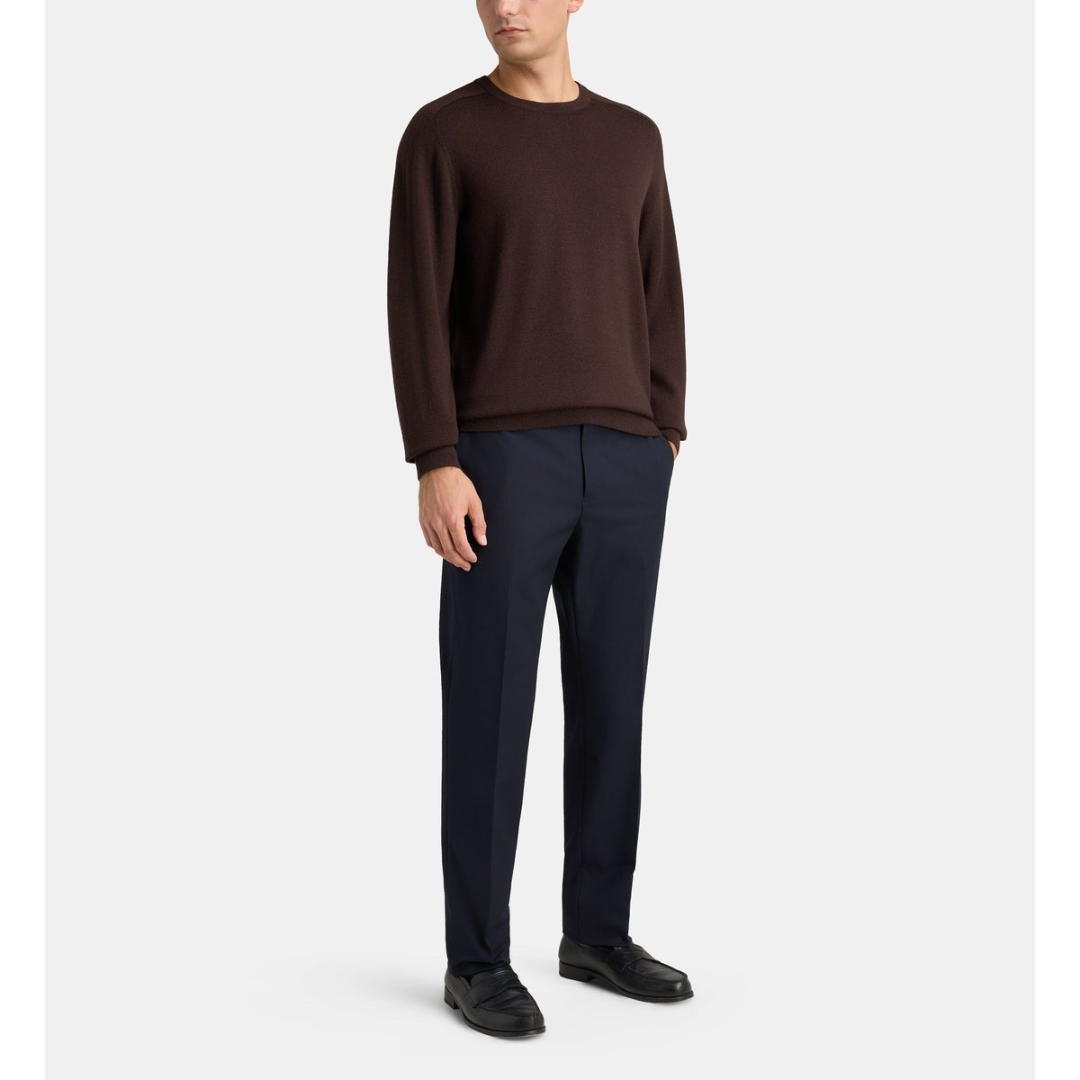 Pull droit bacyl laine marron, COMPTOIR GL