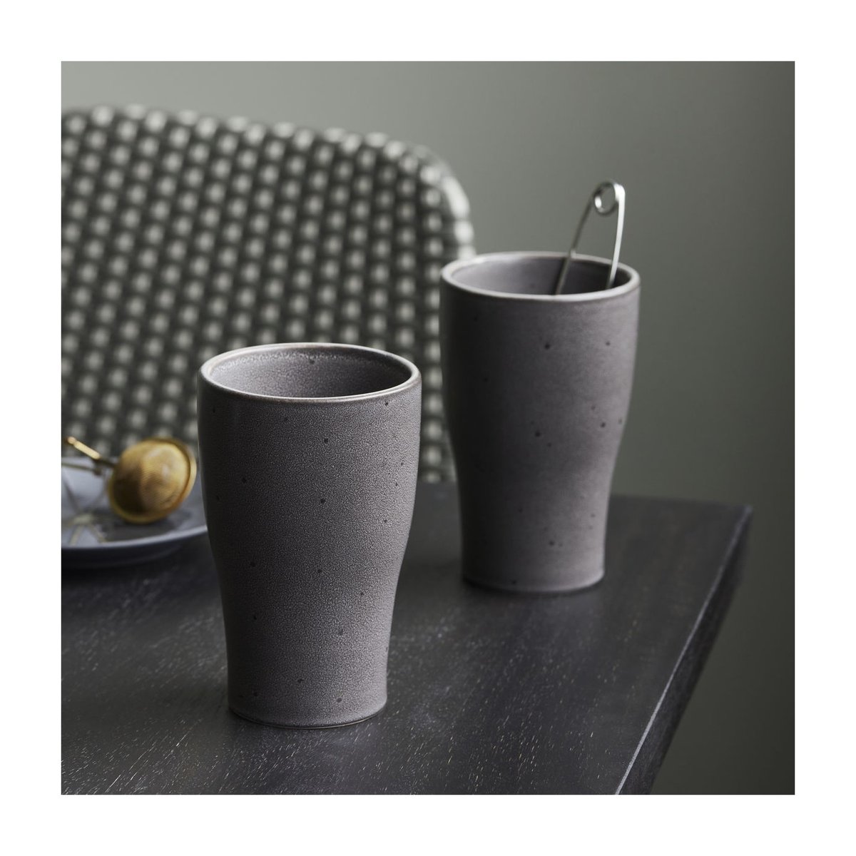 Tasse thermo Liss lot de 2 gris foncé, HOUSE DOCTOR
