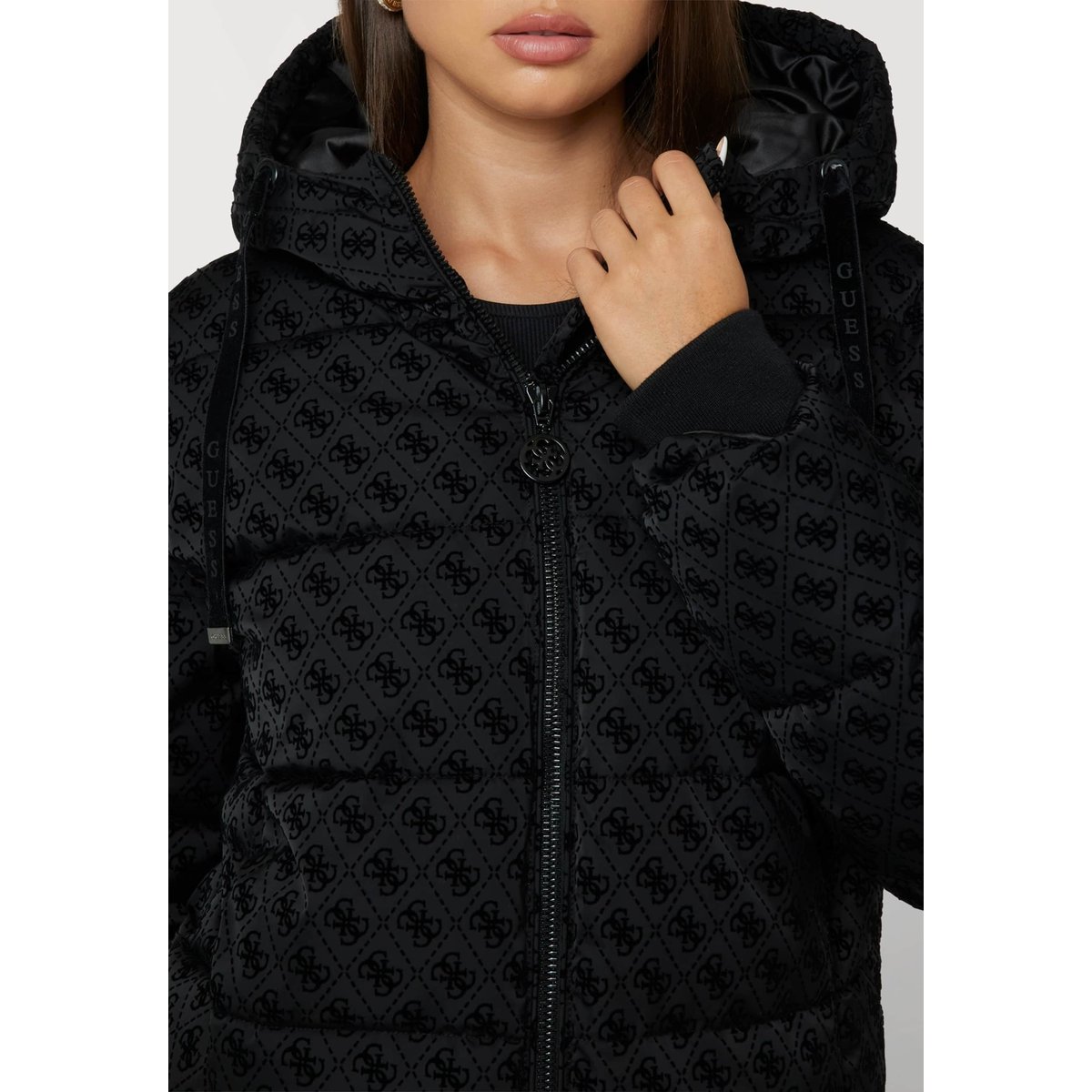 Doudoune Logo 4G noir, GUESS