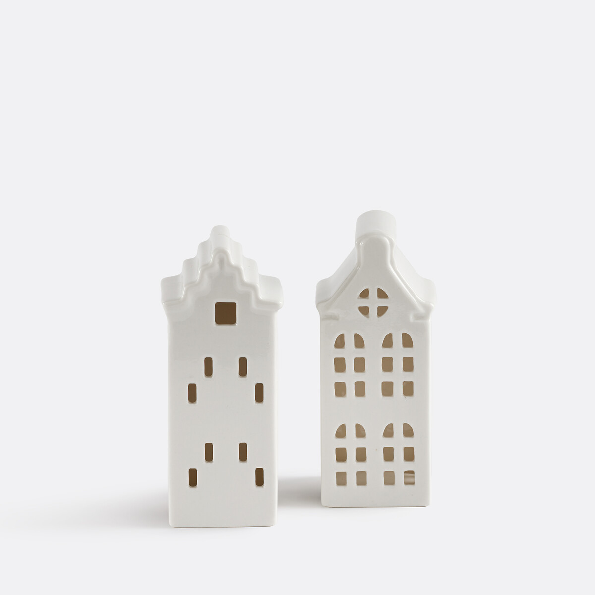 Juego de 2 casas de porcelana, Caspar blanco, LA REDOUTE INTERIEURS