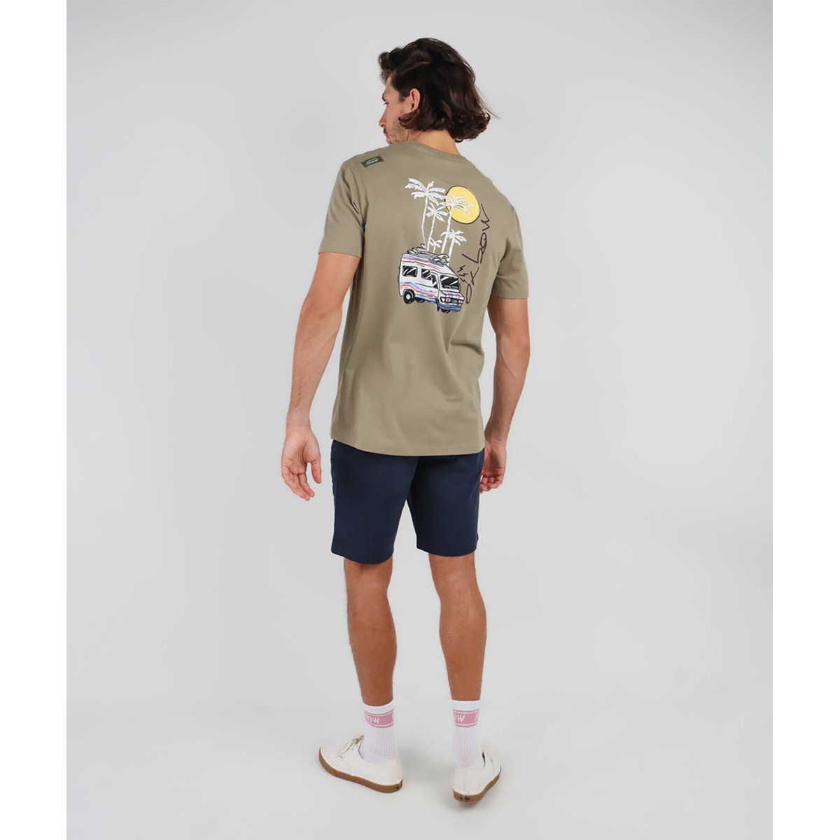 Short chino uni stretch ONAGHO bleu marine, OXBOW