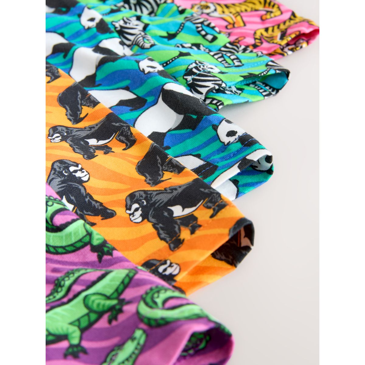 Boxer avec ouverture sur le devant, lot de 5 motif animaux rose vif/bleu, NEXT