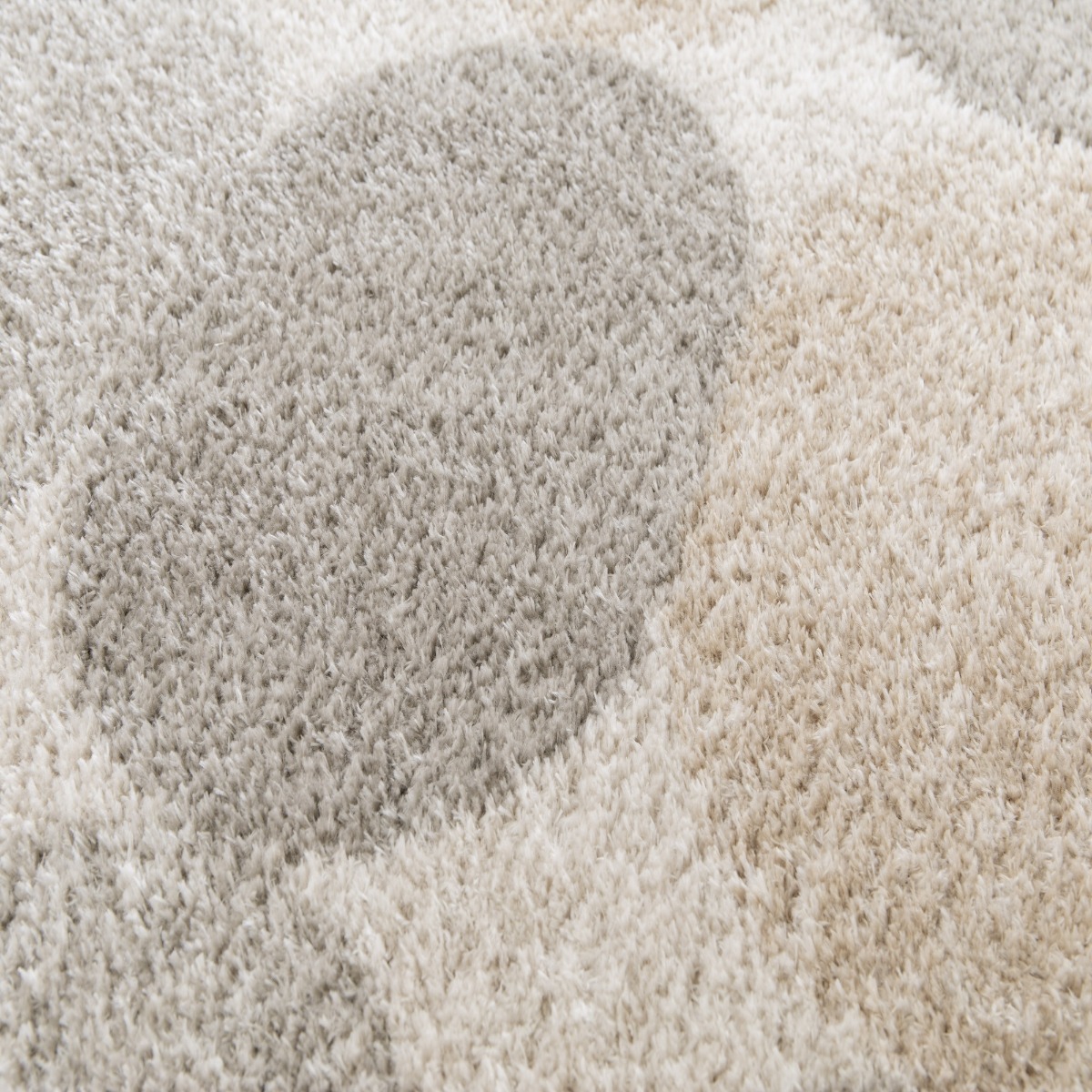 Tapis doux design géométrique moderne multi MAYA LUDIQUE beige, gris, THE DECO FACTORY