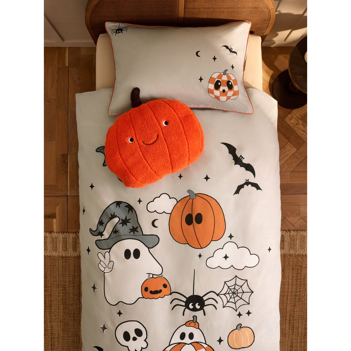 Parure housse de couette et taie d'oreiller halloween, NEXT