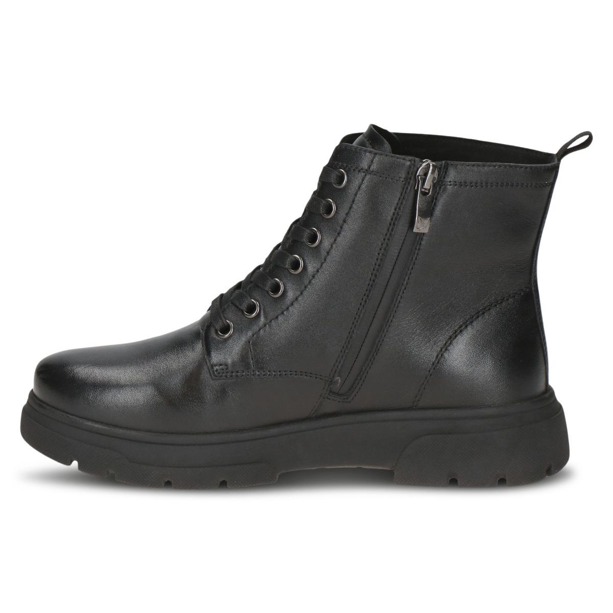 Bottine en cuir noir nappa, CAPRICE