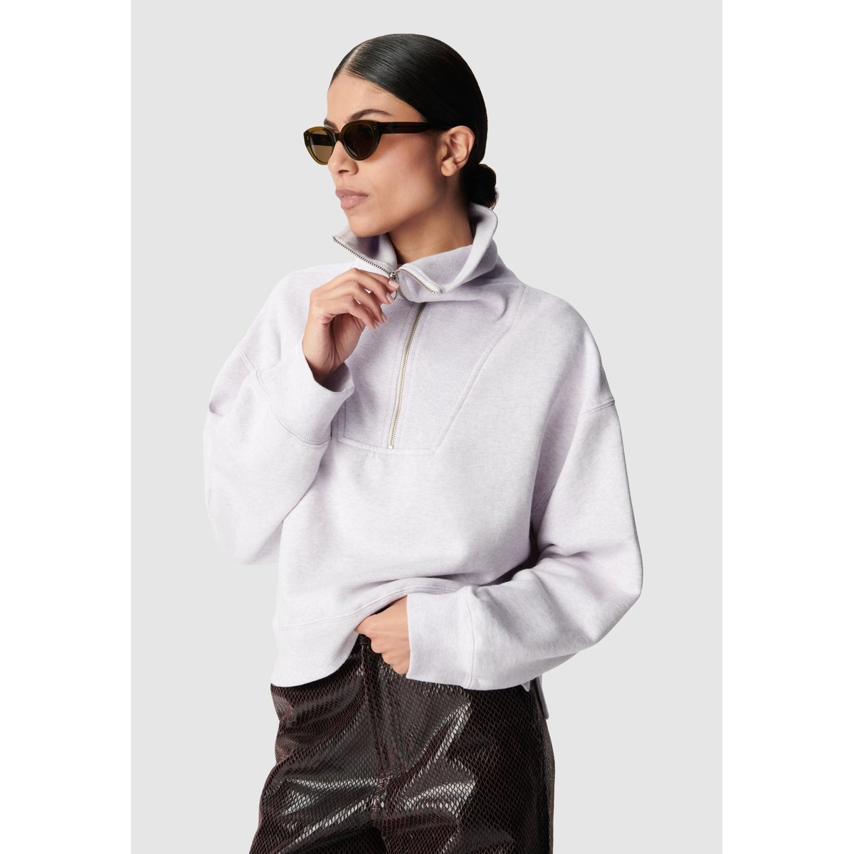 Sweat col camionneur lilas, IKKS