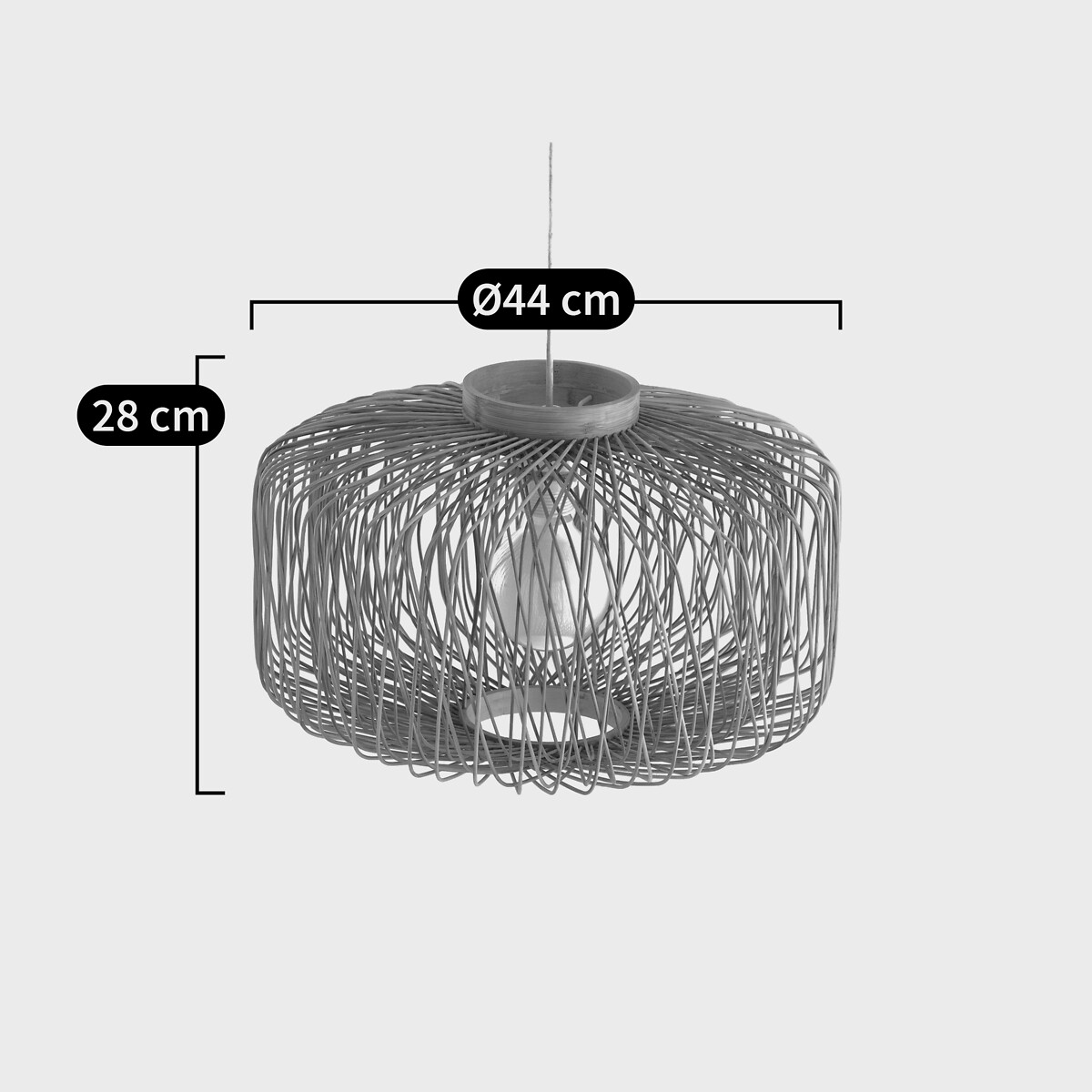 Suspension en bambou Ø44 cm, Yaku naturel, LA REDOUTE INTERIEURS