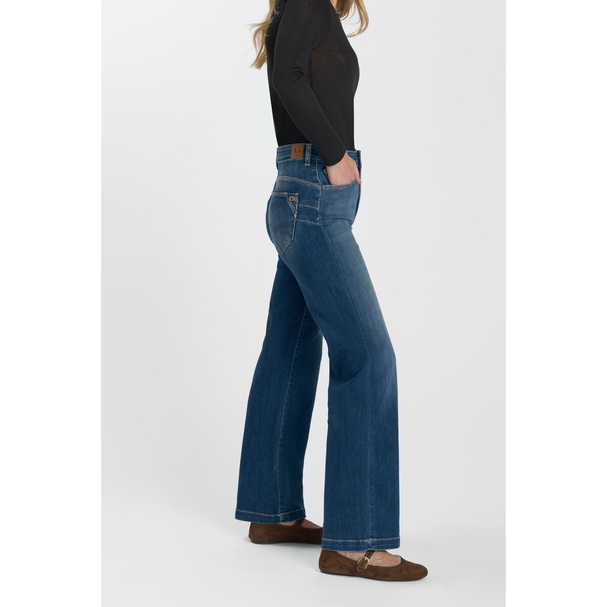 Jeans loose, large pulp wide leg , longueur 34 blue, LE TEMPS DES CERISES