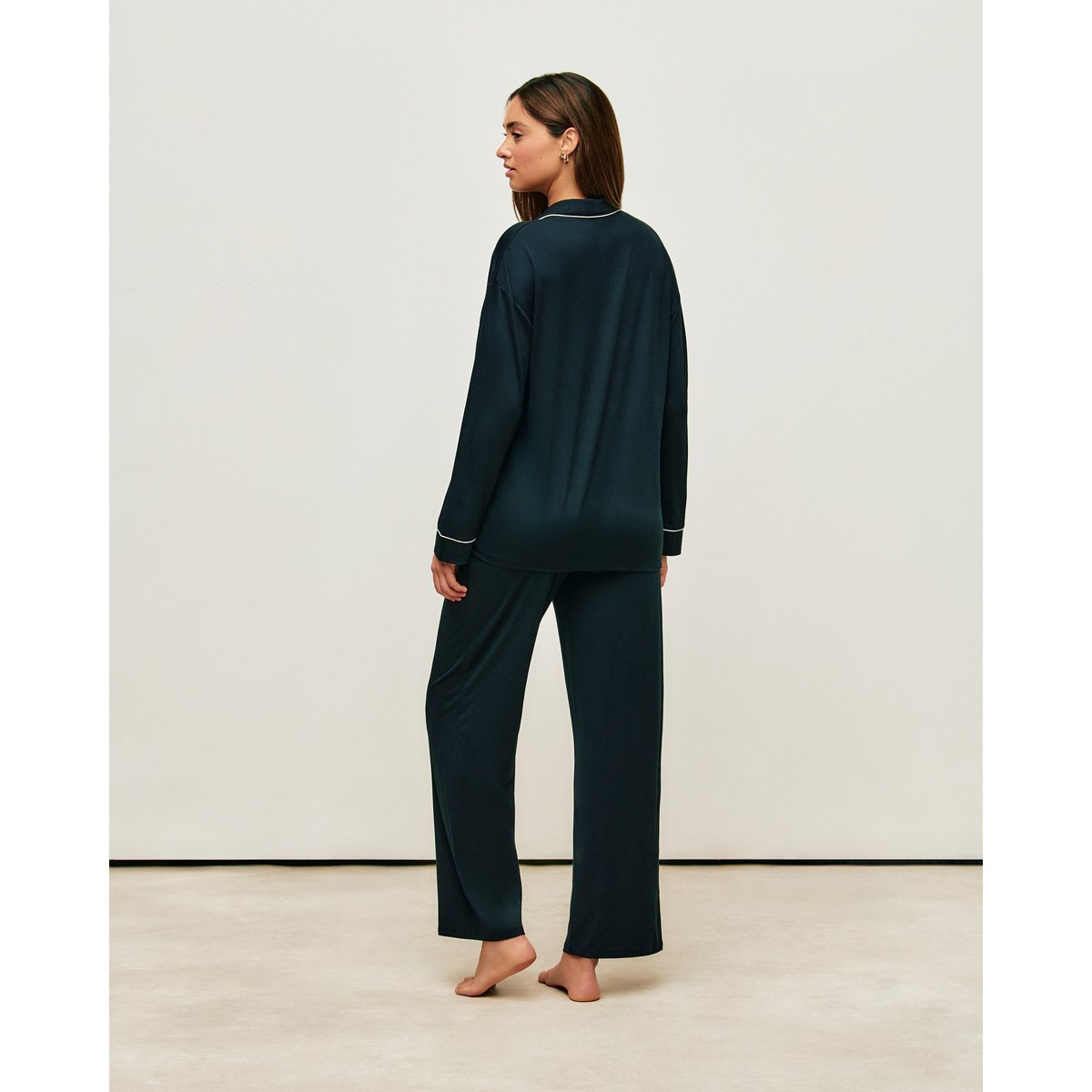 Set chemise à manches longues et pantalon en jersey RAMUNIJOURDIZ noir, UNDIZ
