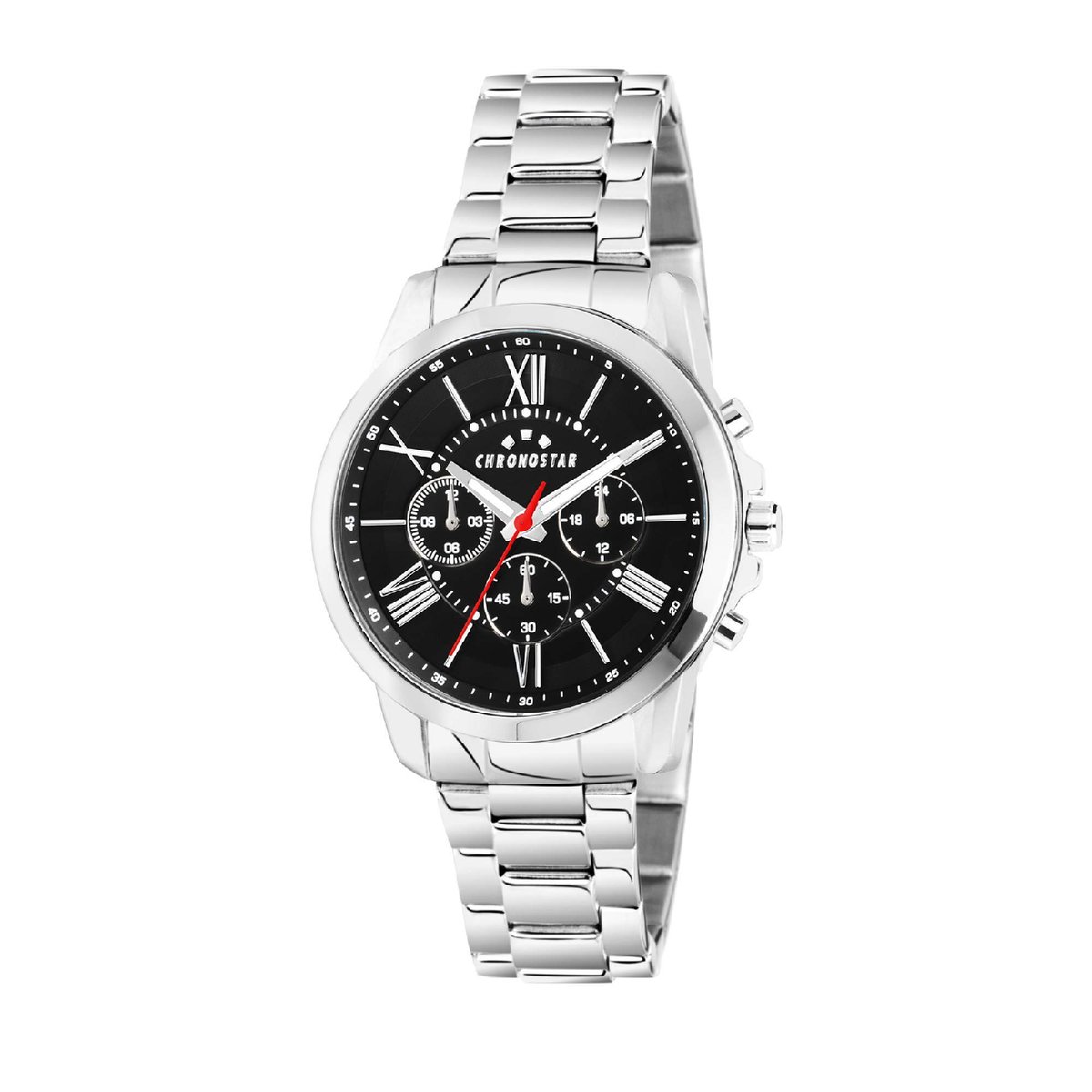 Montre multifonction SPORTY noir, mat, CHRONOSTAR