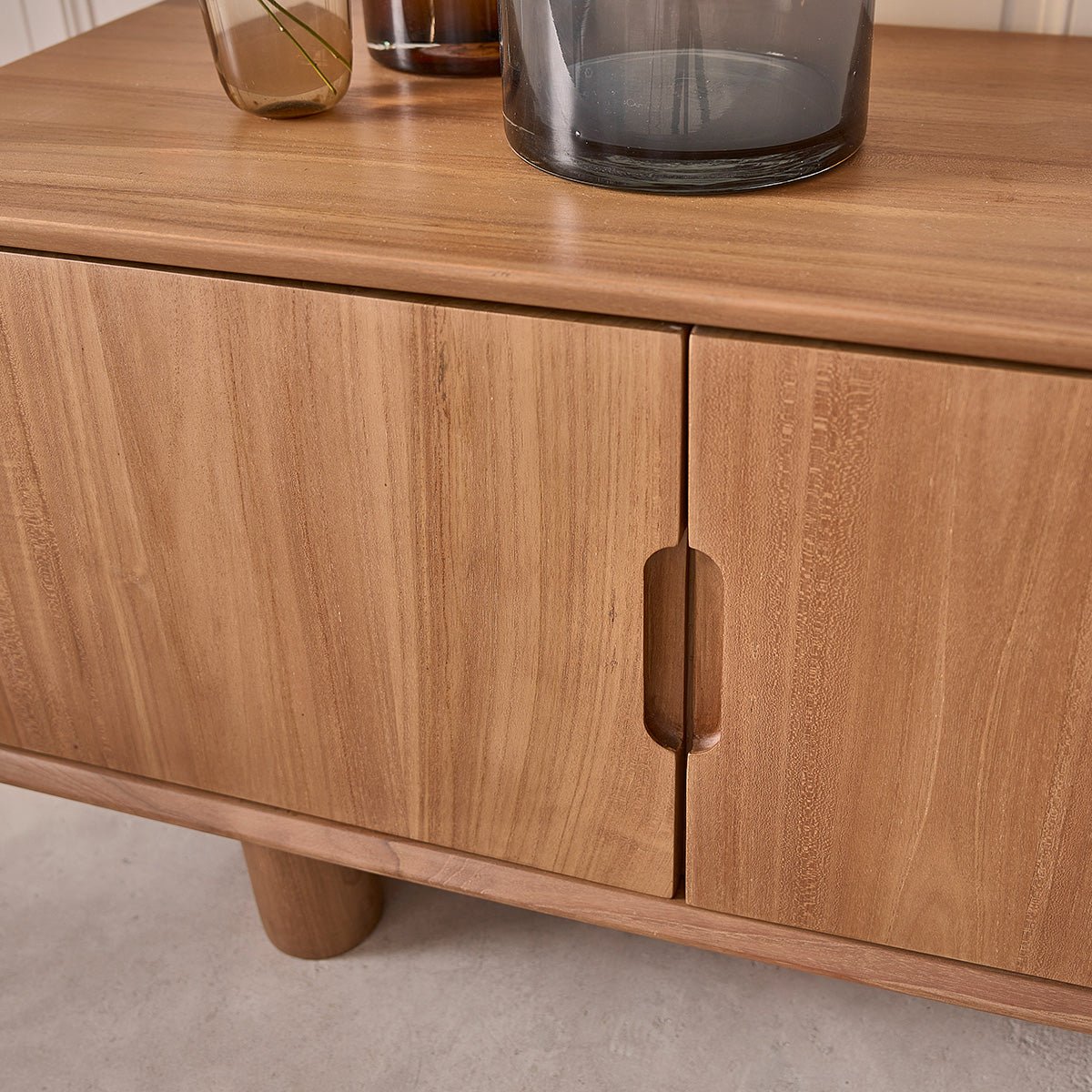 Meuble TV en teck massif 150 cm GUSTAVE naturel, BERAH GETAH