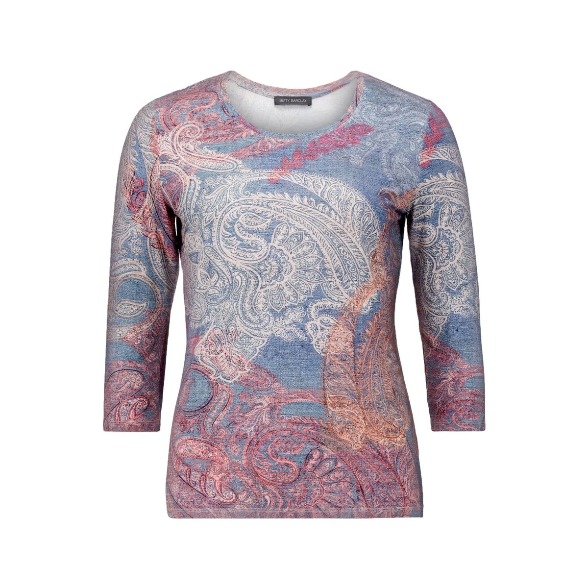 T-shirt basique à imprimé bleu/rouge, BETTY BARCLAY