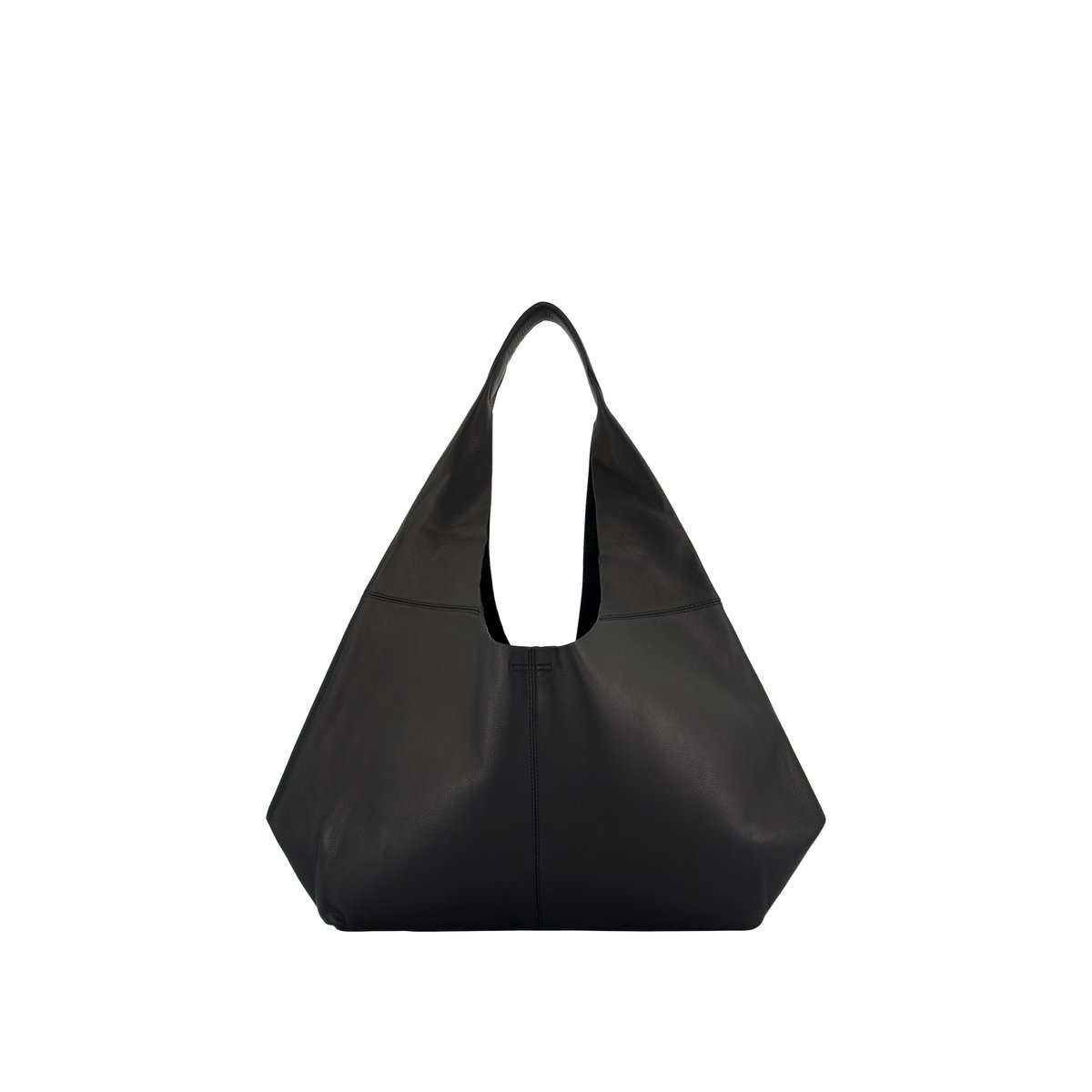 Sac à main cuir décor oeillets Taille L HOBO noir, IKKS