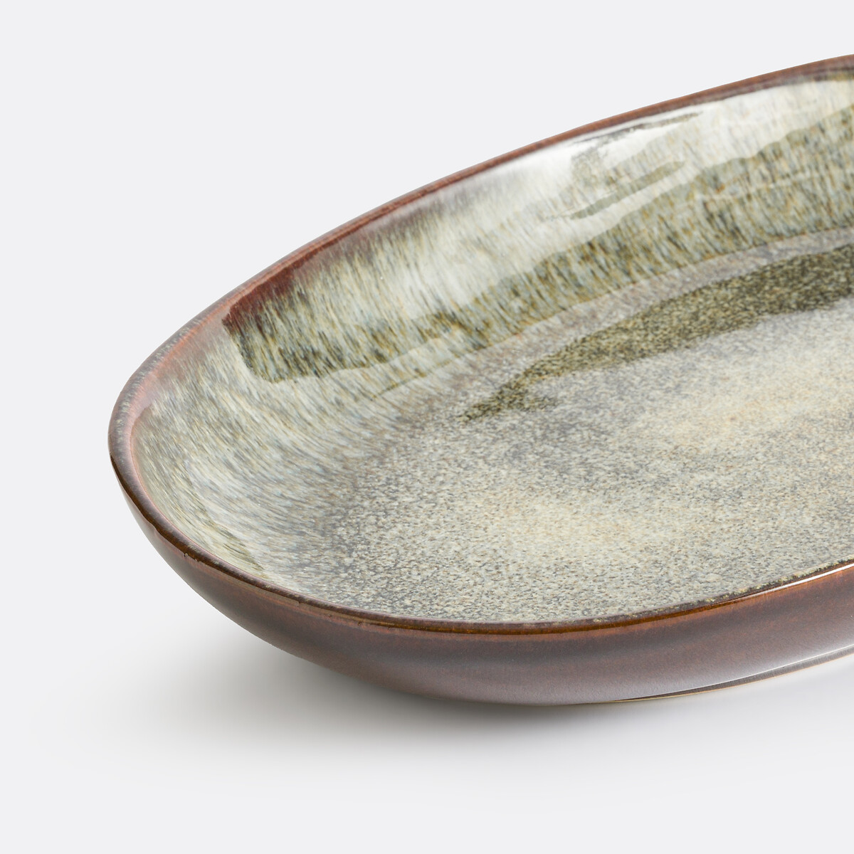 Platte Azoia aus glasiertem Steinzeug 29,5x18 cm bunt, LA REDOUTE INTERIEURS