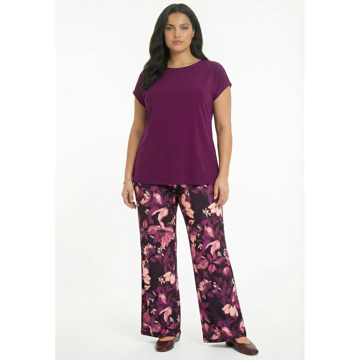Pantalon Flare Fit violet, YOEK