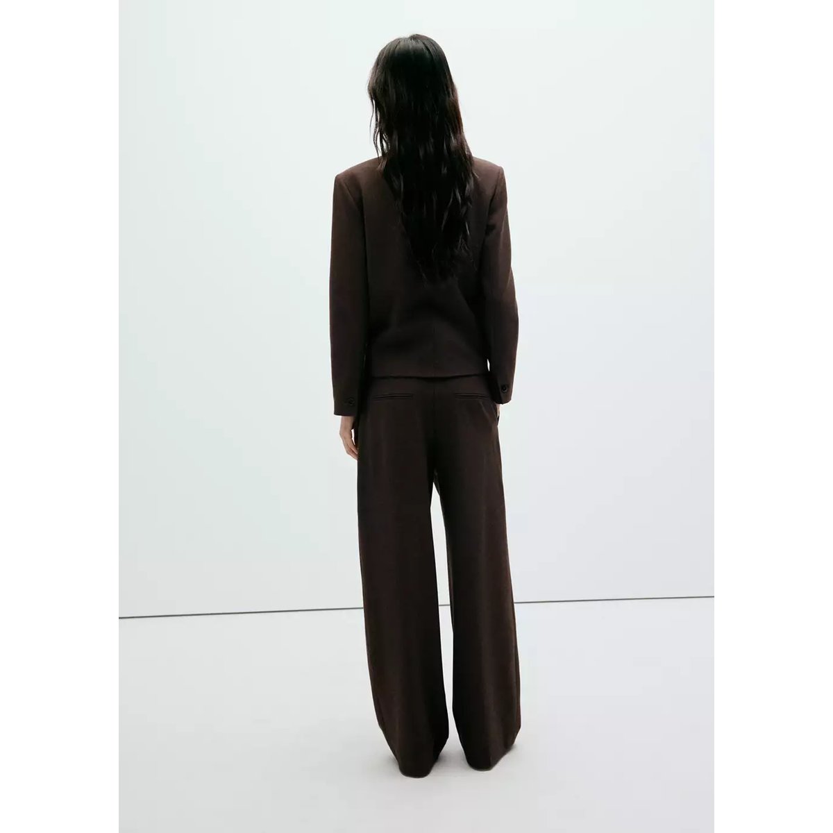 Pantalon leo marron, MANGO