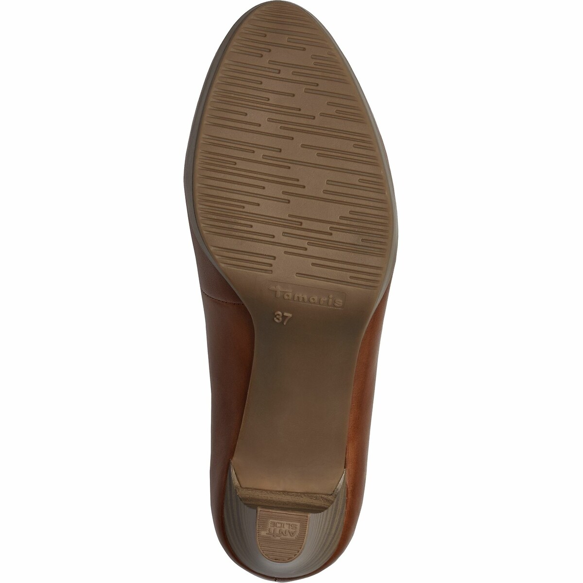 Escarpins en cuir cognac, TAMARIS