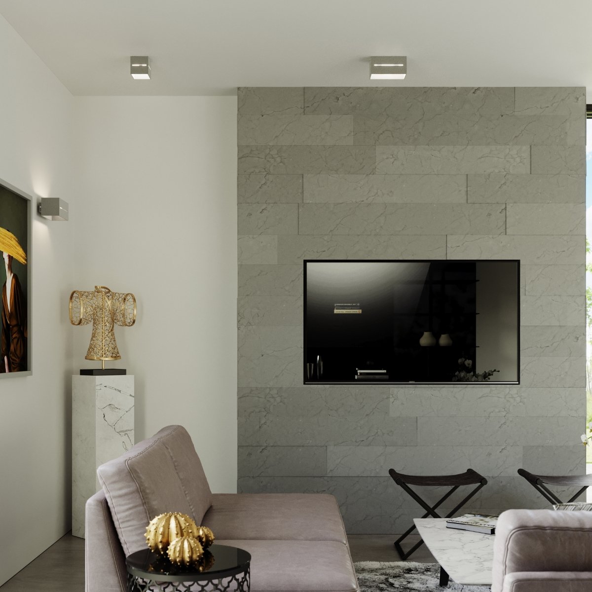 Applique Aluminium Gris G9 2 Lobo gris, EDEN