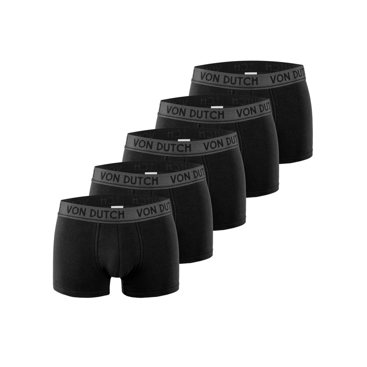 Lot De 5 Boxers Coton noir, VON DUTCH