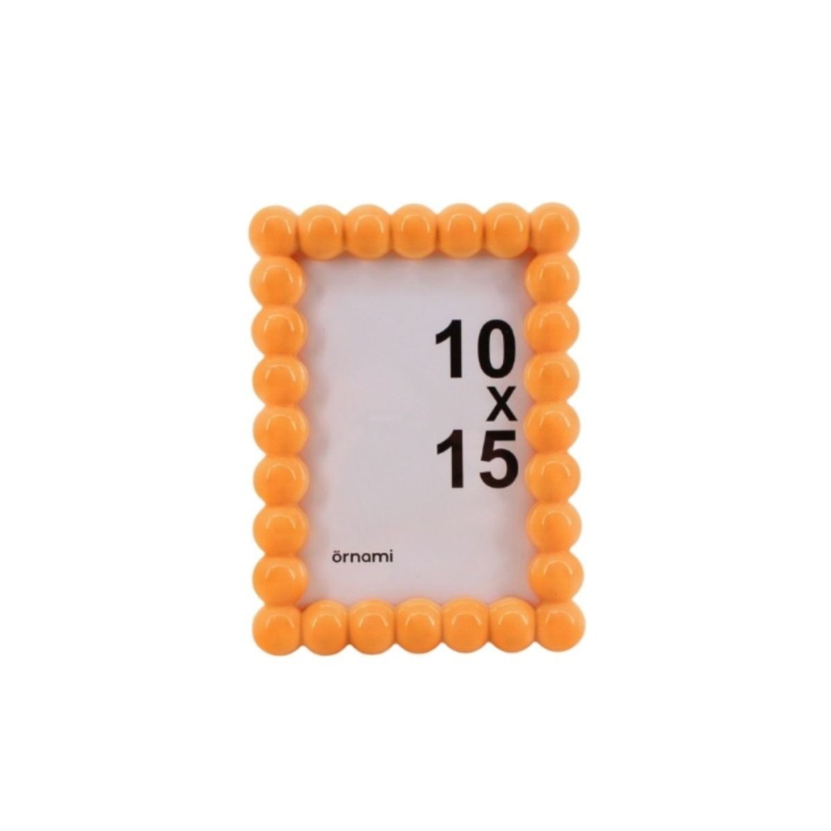 Cadre photo boules 10x15cm orange, ORNAMI