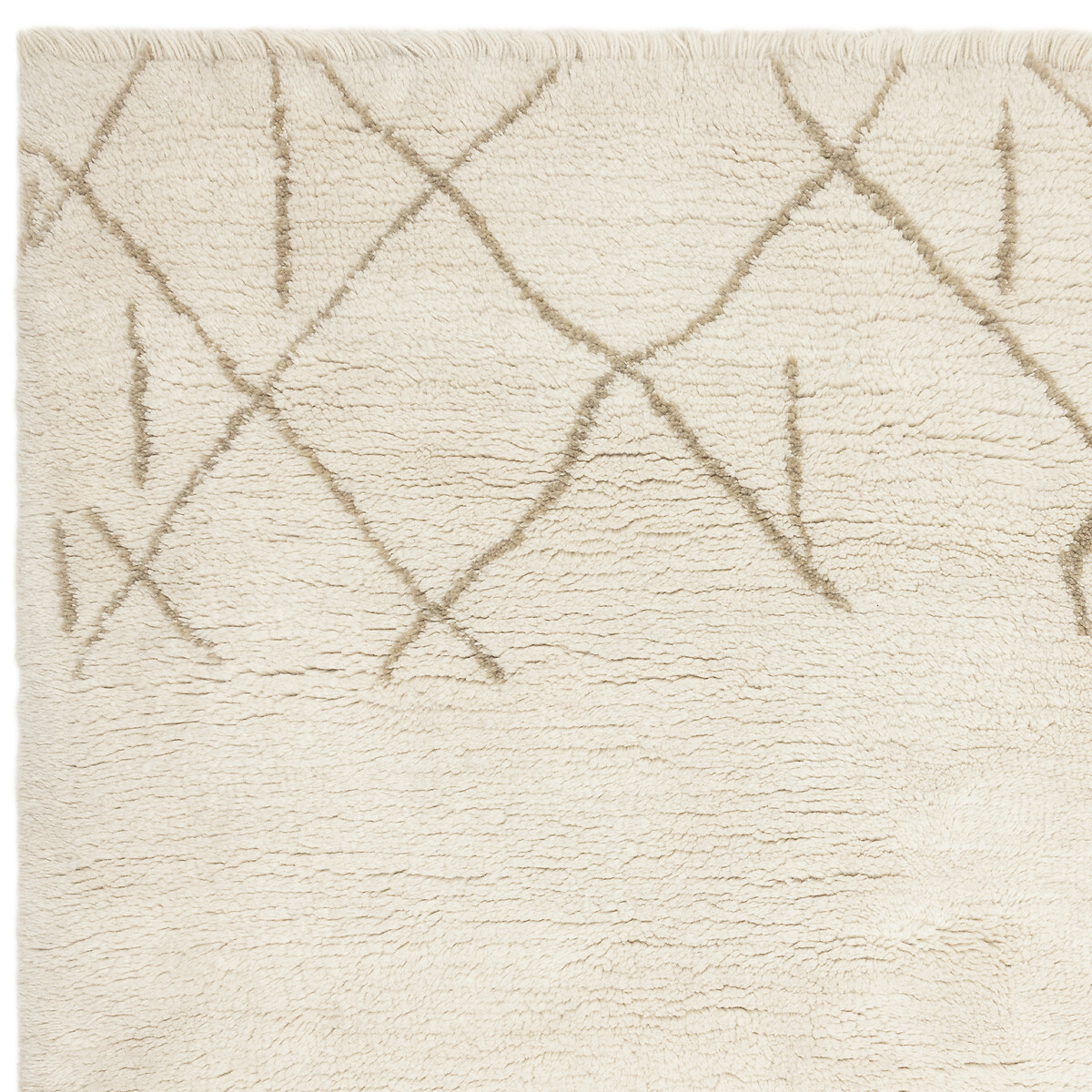 Azera Washable Berber Crosshatch Rug cream, SO'HOME