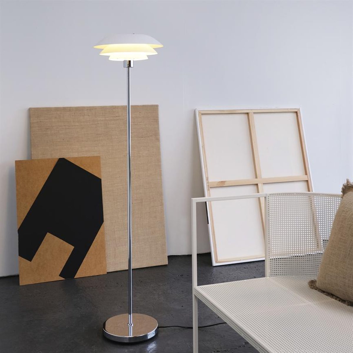 Lampadaire DL31 blanc, DYBERG LARSEN