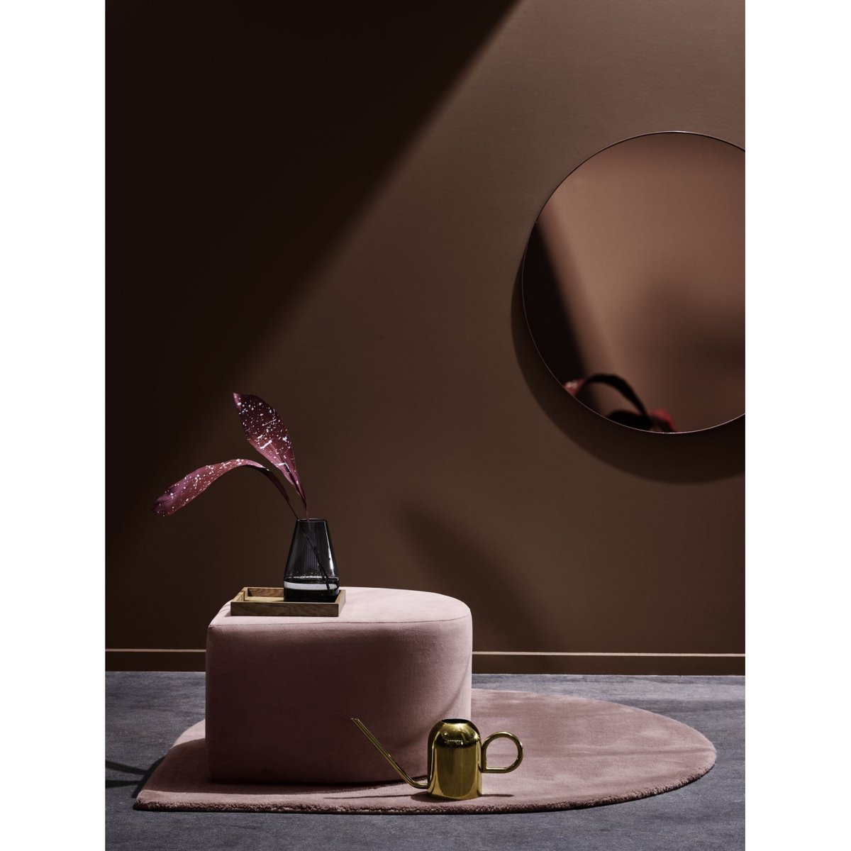 Miroir Mural Circum Teinté Noir Medium Rond Diam 90 cm noir, AYTM