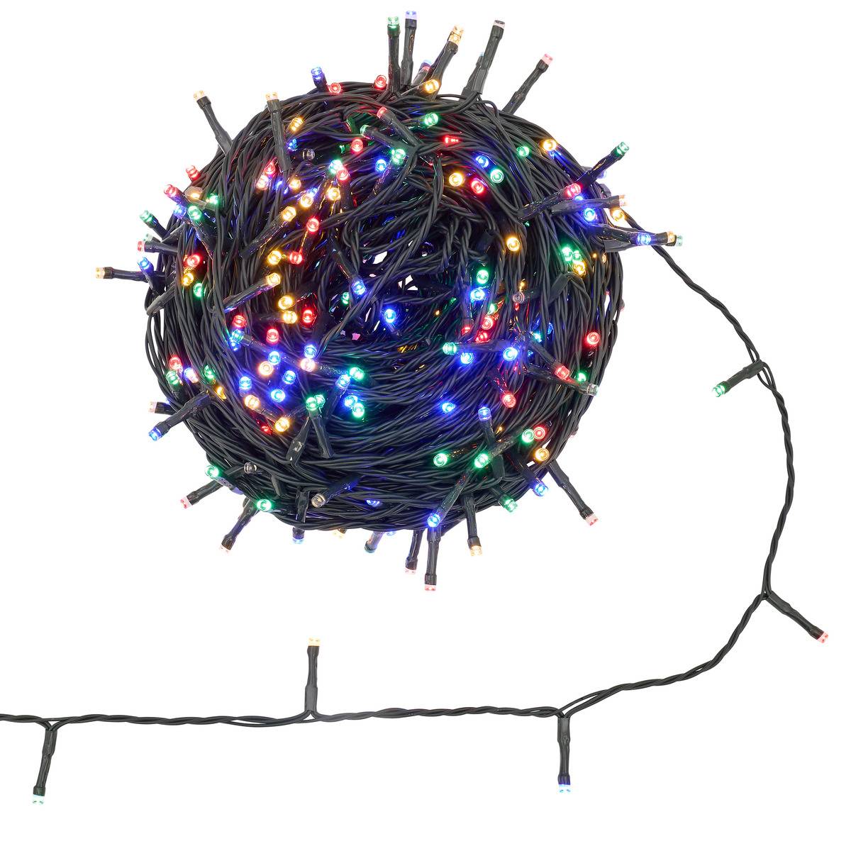 Guirlande lumineuse d'extérieur 40 m 400 LED blanc chaud 8 fonctions solaire vert, FEERIC LIGHTS & CHRISTMAS