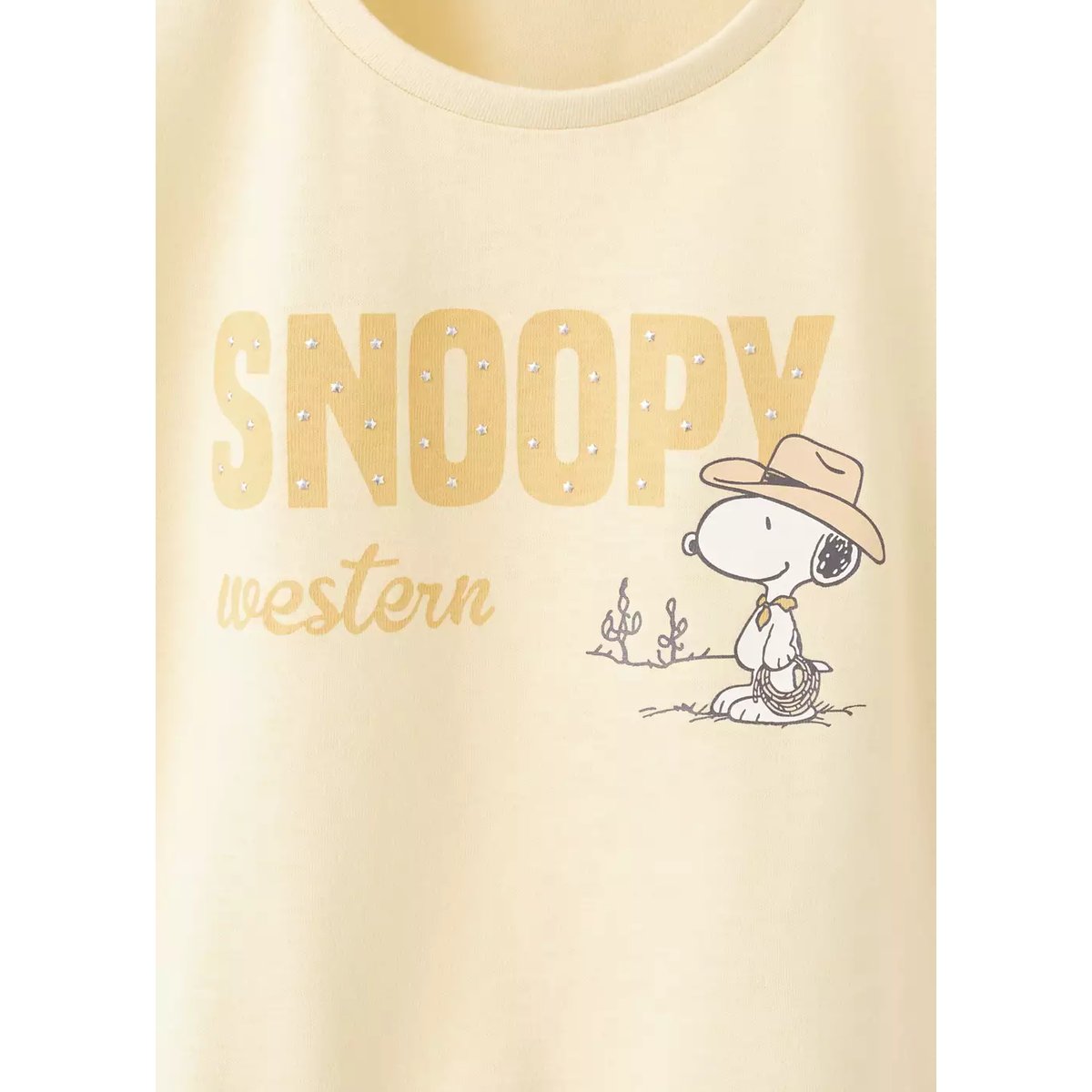 T-shirt Snoopy nœud jaune pastel, MANGO BABY