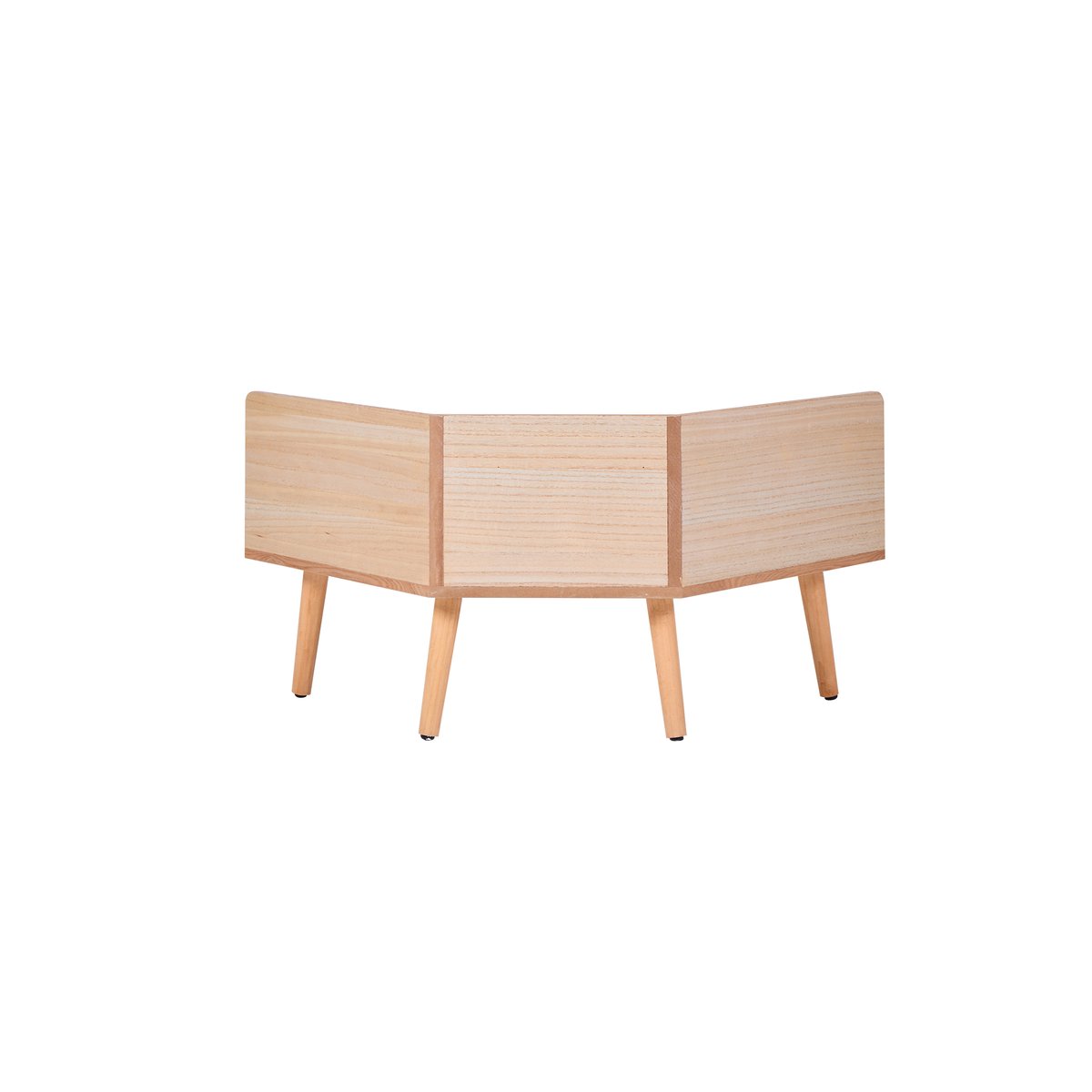 Meuble TV d'angle 2 portes, bois, TORUN marron, NORDLYS