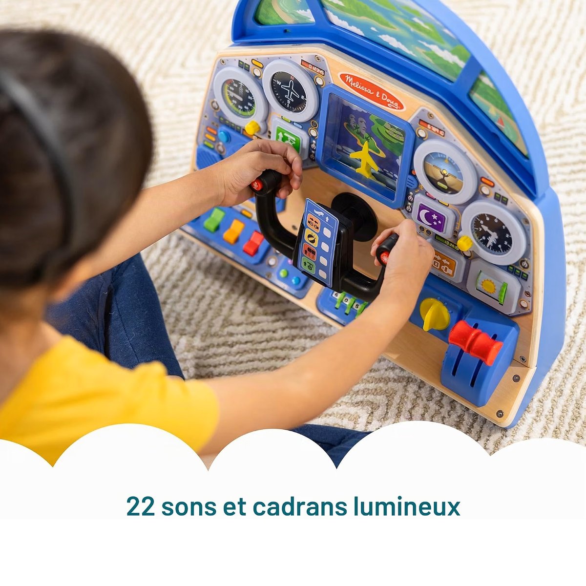 Tableau de bord interactif Pilote d'avion bleu, MELISSA & DOUG