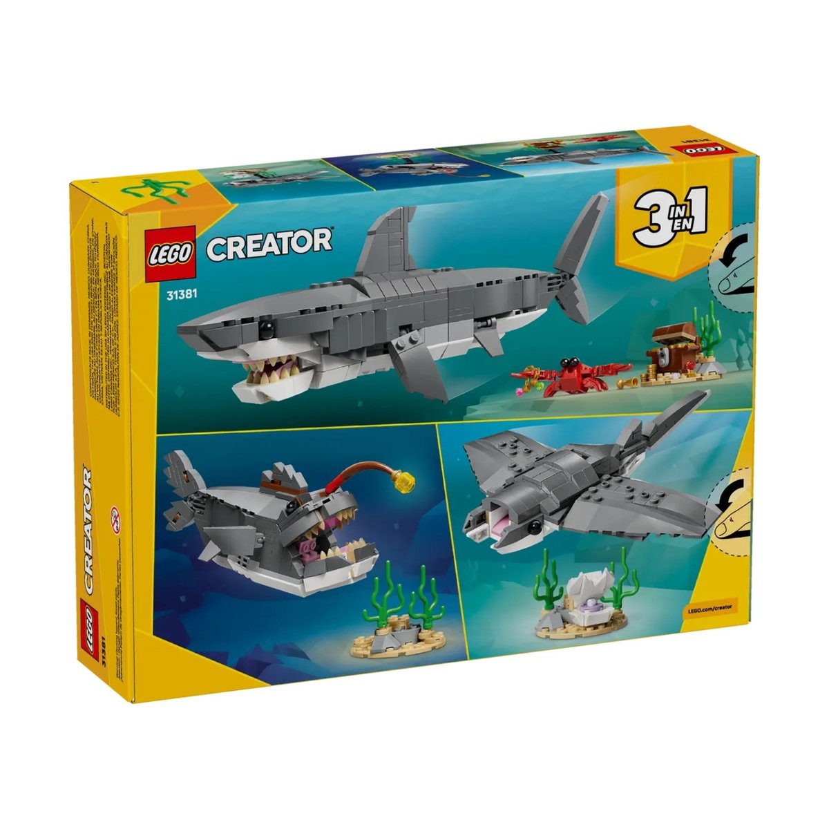Creator Le redoutable requin et le coffre au trésor multicolore, LEGO